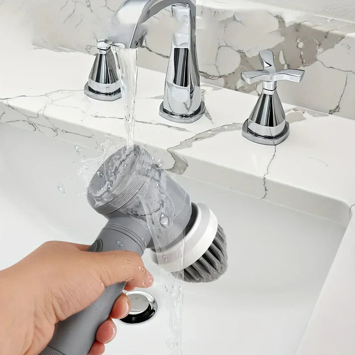 5 Değiştirilebilir Fırça Kafalı Elektrikli Temizlik Fırçası