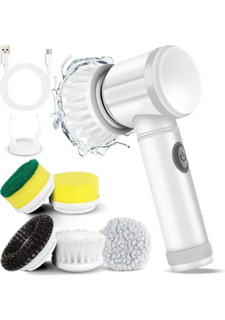 5 Değiştirilebilir Fırça Kafalı Elektrikli Temizlik Fırçası